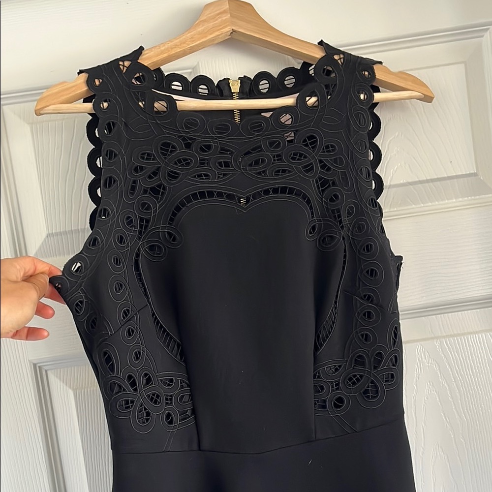 Ted Baker Black Sleeveless Cutout Mini Dress